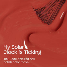 OPI brush stroke of My Solar Clock is Ticking showing smooth opaque coverage benefit