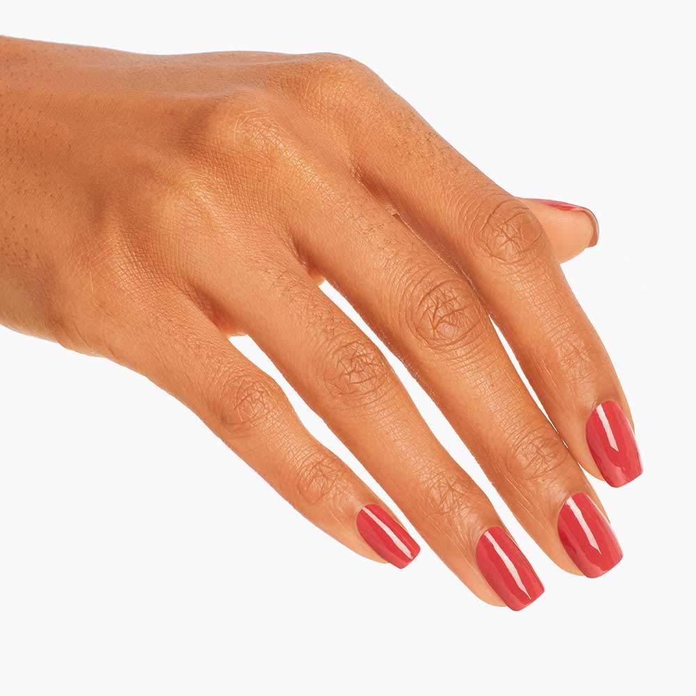 Hand swatch of OPI My Solar Clock is Ticking demonstrating even finish and wear