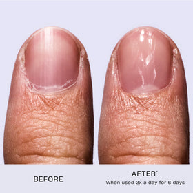 OPI close-up of polish on nail highlighting thin layered strength