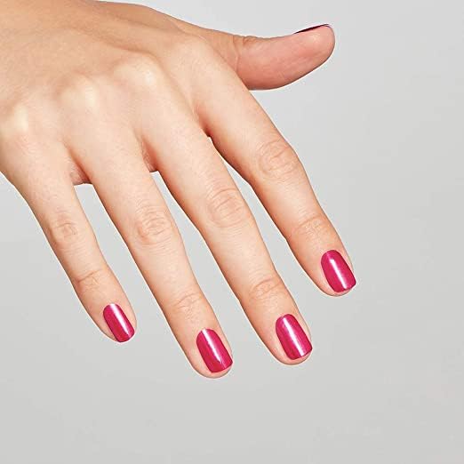 Hand wearing 15 Minutes of Flame showing chip-resistant glossy nails benefit