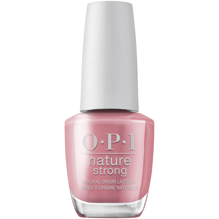 OPI Nature Strong front bottle showing soft pink and eco packaging benefit