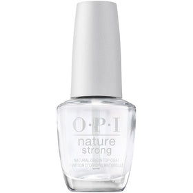 OPI Nature Strong front label showing brand and eco-friendly top coat benefit