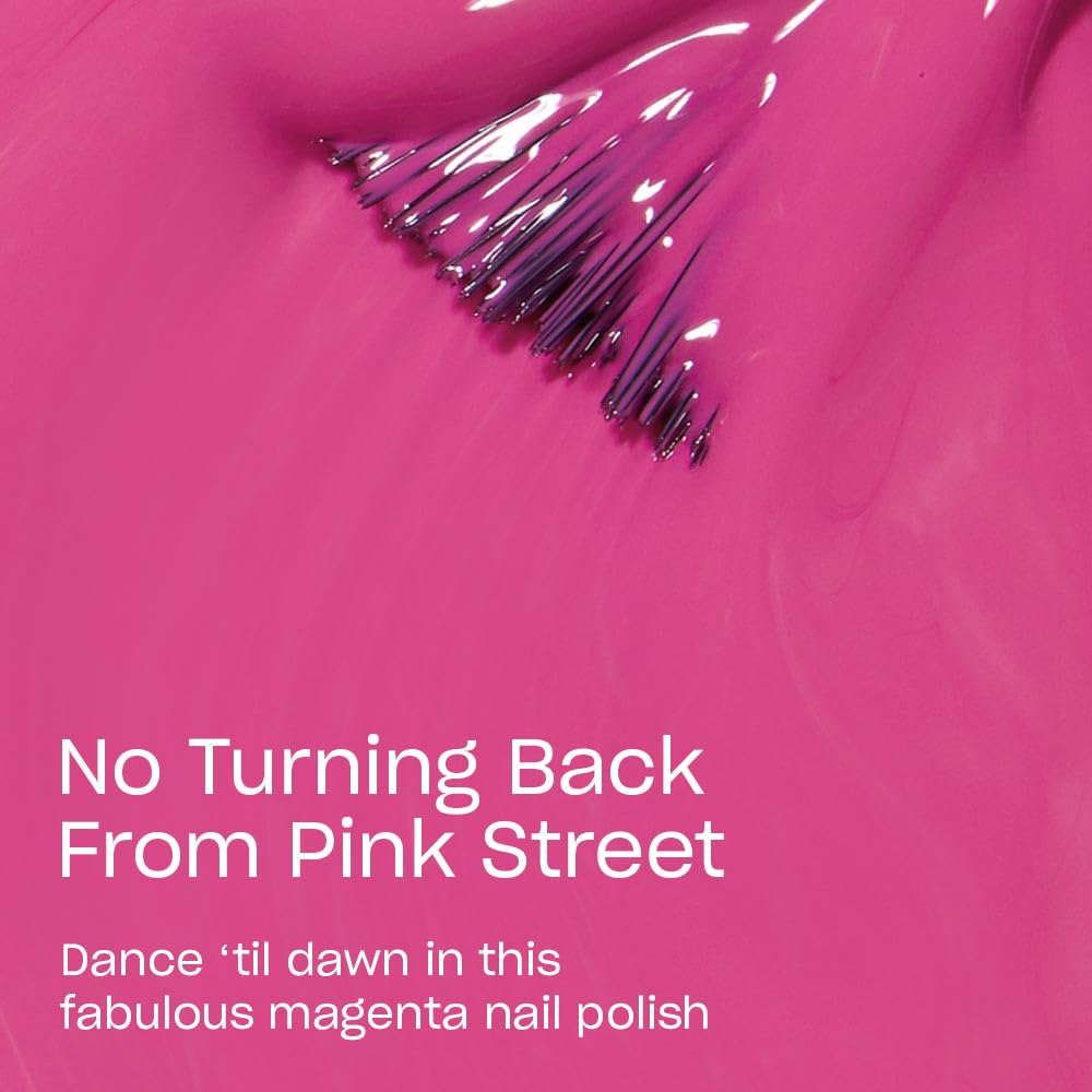 OPI brush stroke of pink street displaying smooth, streak-free coverage