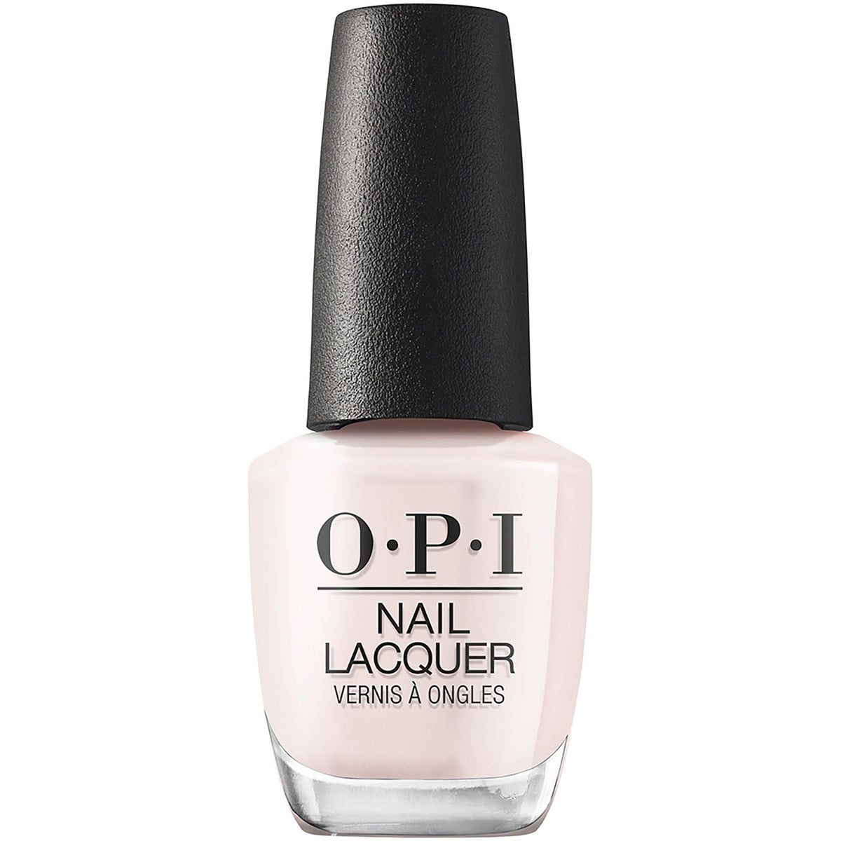 OPI bottle front view showing soft pink crème and brand clarity