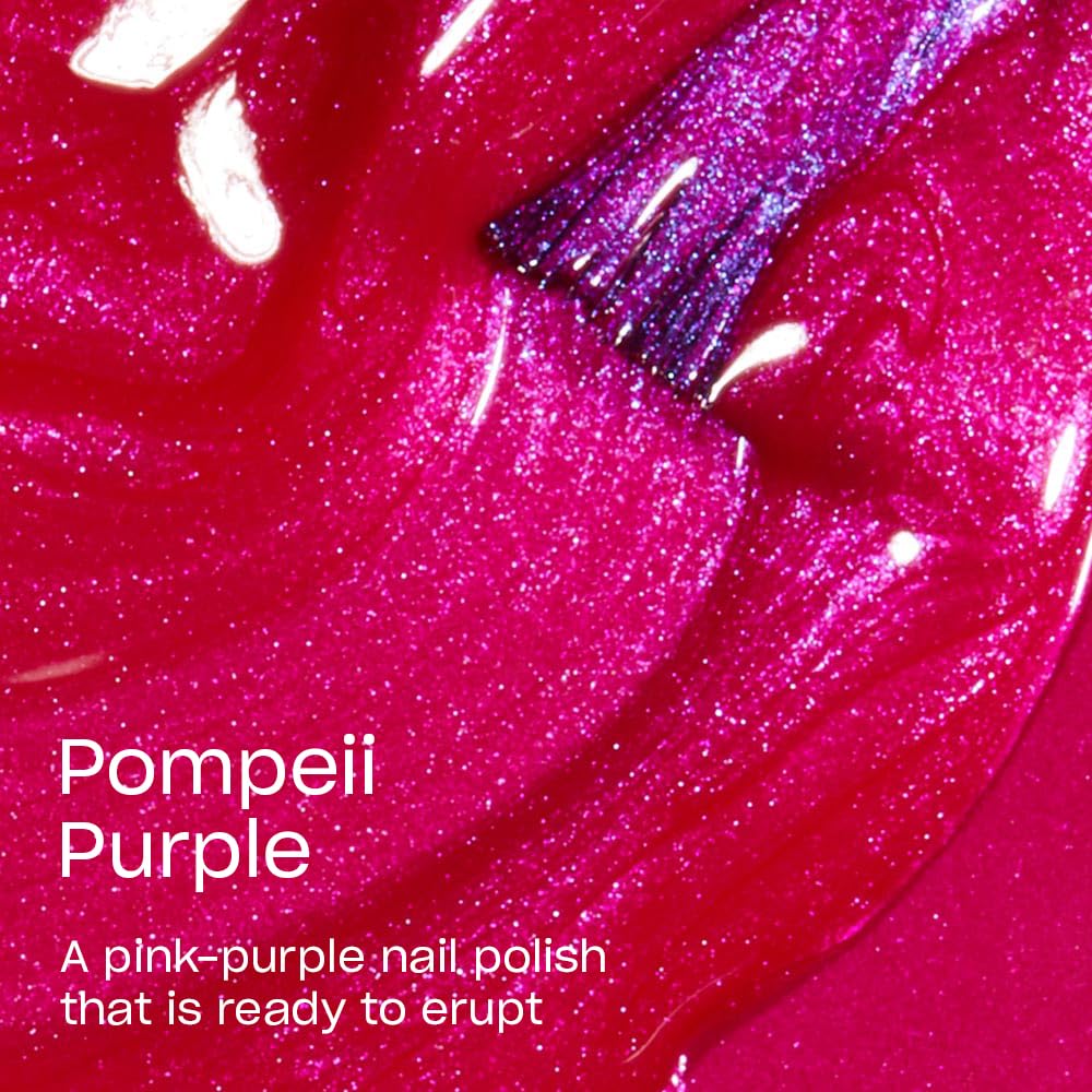 OPI brush stroke of Pompeii Purple demonstrating smooth, streak-free coverage