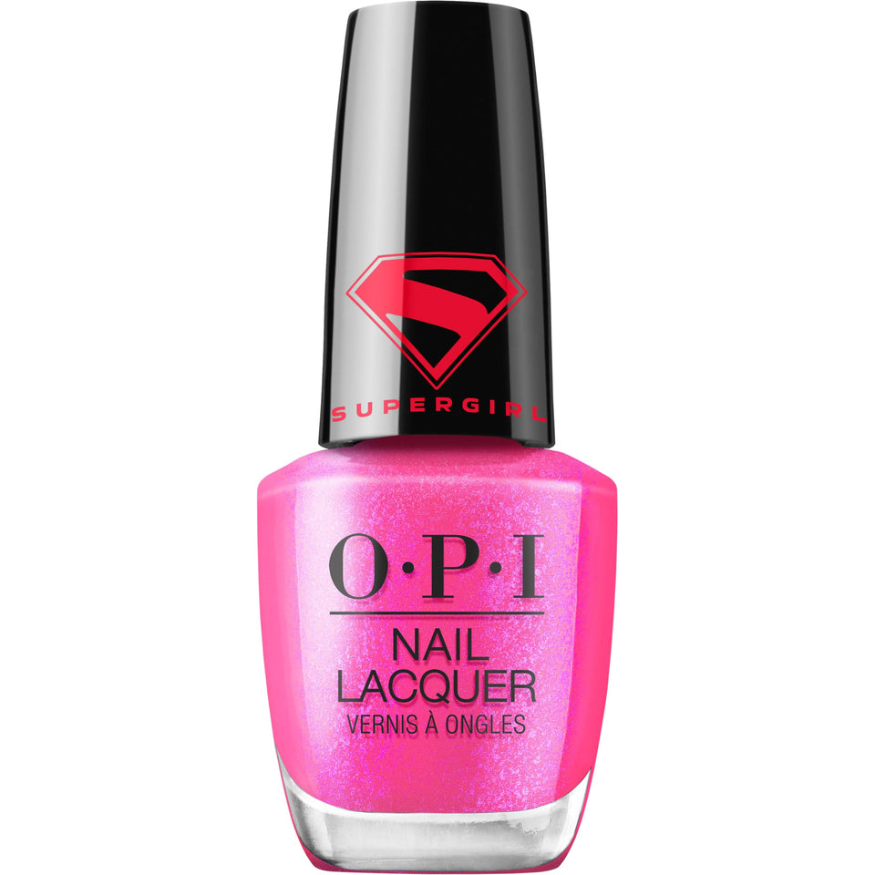 OPI Power Up Pink bottle front view showing vibrant color and shine