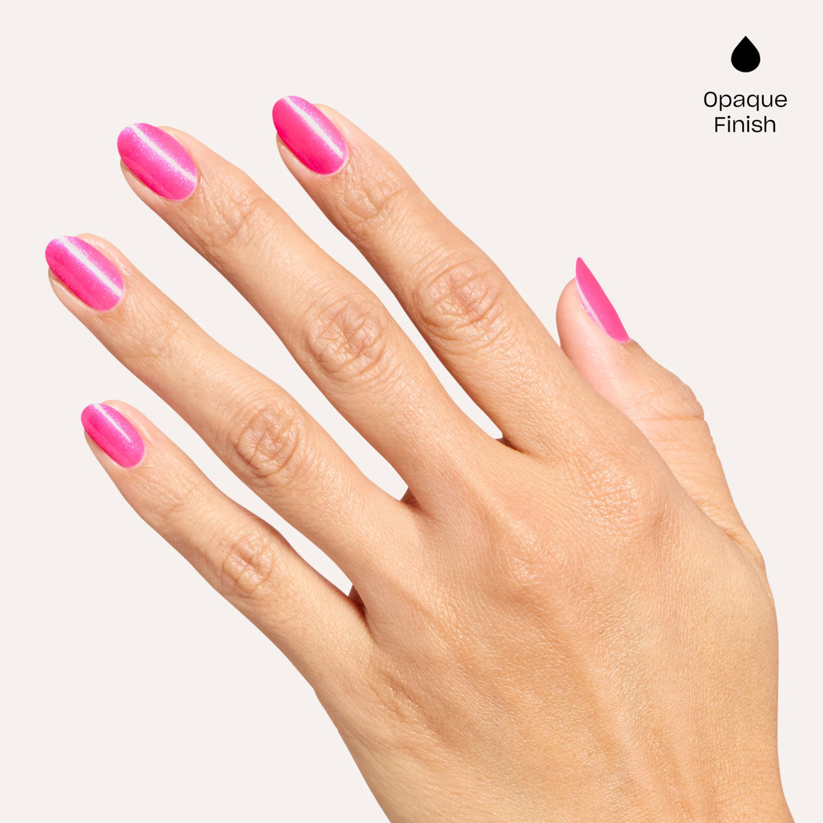 OPI Power Up Pink applied on nails showing salon-quality manicure benefit