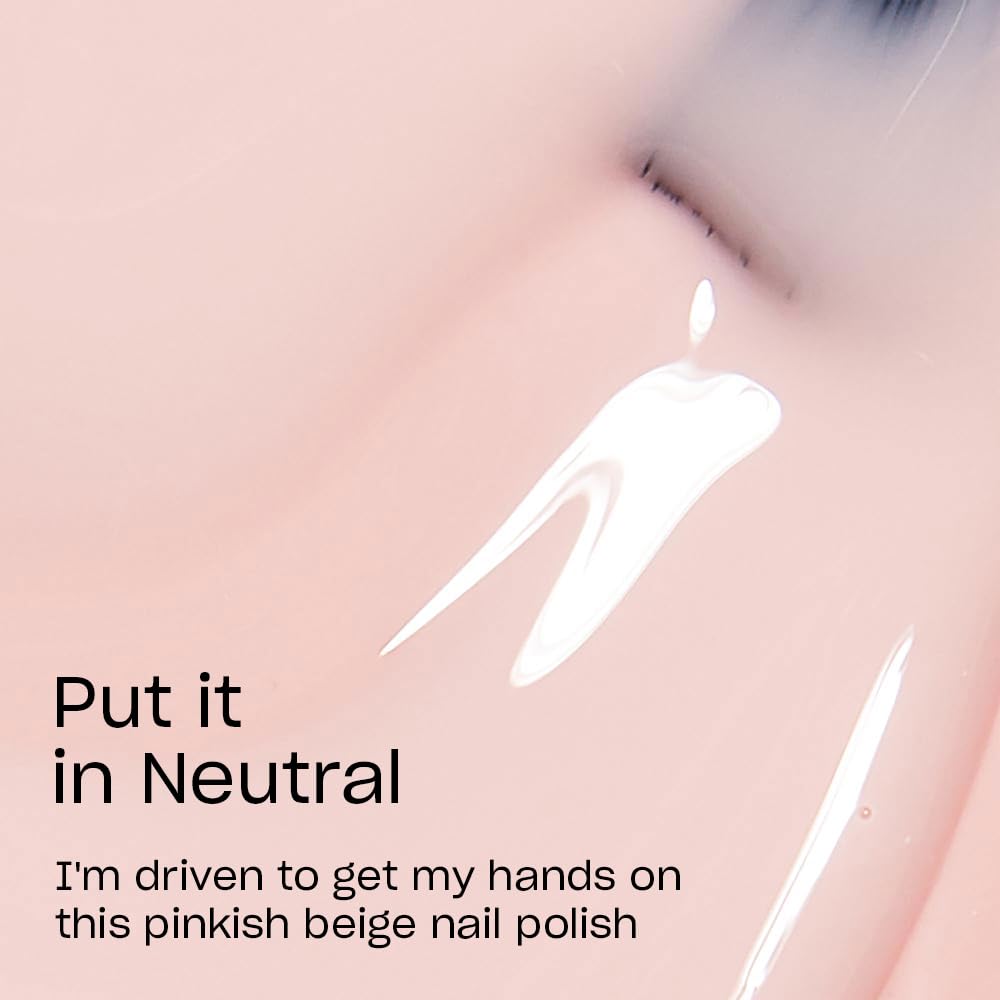 OPI brush stroke of Put It In Neutral demonstrating smooth, streak-free application benefit