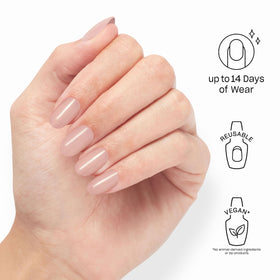 OPI close-up of Put it in Neutral color showing smooth glossy finish benefit