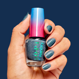 OPI nail application in hand demonstrating smooth spread and fast coverage benefit