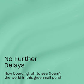 OPI seafoam crème swatch on nail wheel showing opaque color payoff