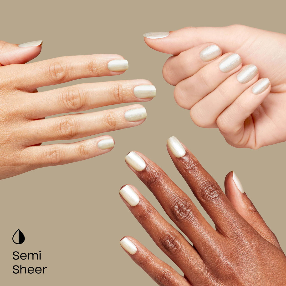 OPI nails with two coats displaying glossy pearl shine and longer wear
