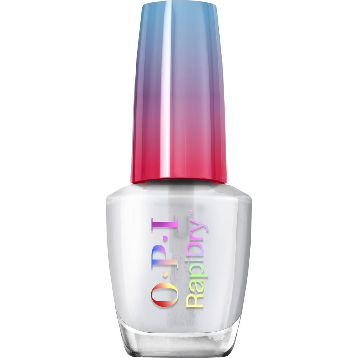 OPI front packaging showing clear coat bottle and quick-dry benefit