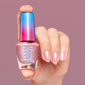 OPI polish applied on fingers demonstrating quick even coverage