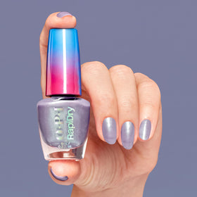 OPI applied on fingertips close-up showing smooth pearl sheen and quick-dry