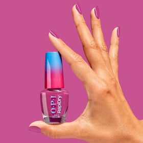 OPI RapiDry ASAPink being applied to nails to demonstrate quick, even coverage benefit