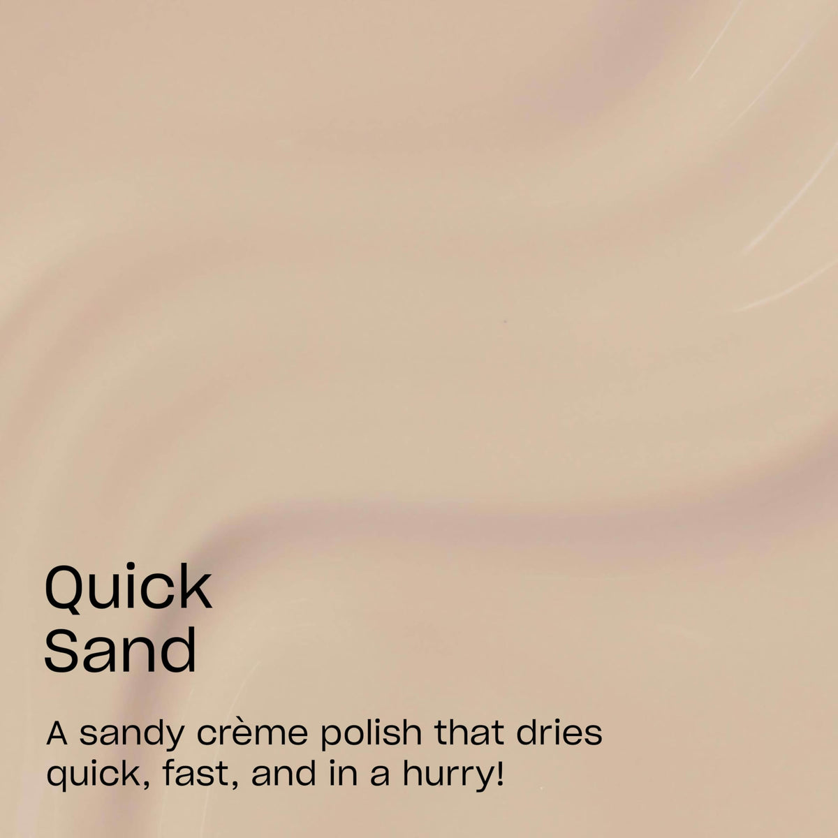 OPI Quick Sand swatch on nail wheel showing opaque nude coverage