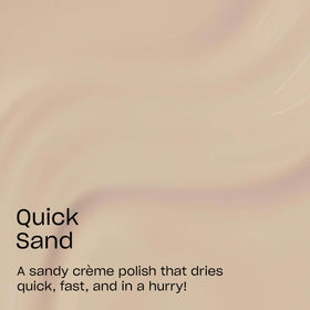 OPI Quick Sand swatch on nail wheel showing opaque nude coverage