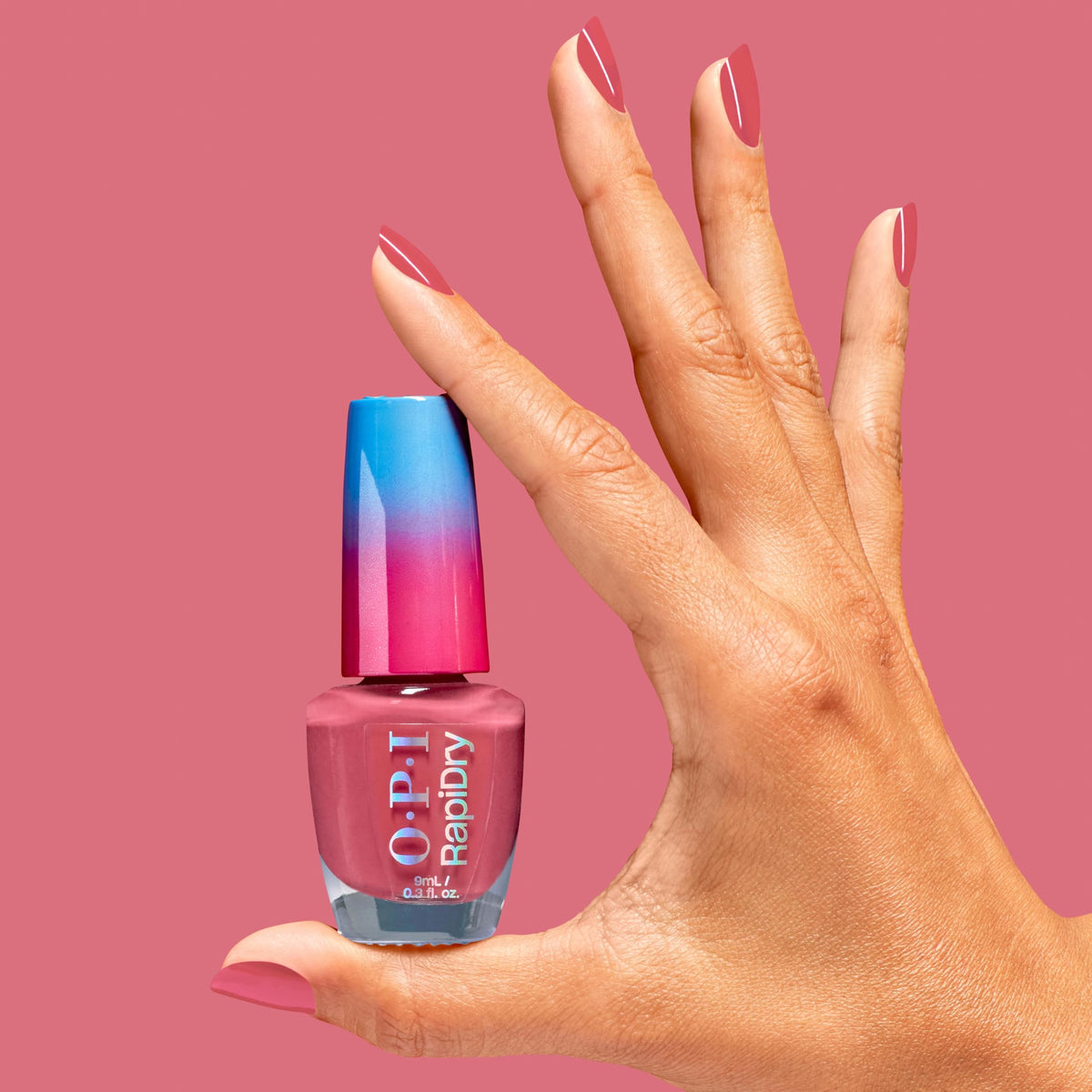 OPI RapiDry polish texture pour illustrating creamy consistency for even coverage
