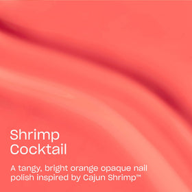 OPI Shrimp Cocktail cap and Pro-Wide brush demonstrating smooth application