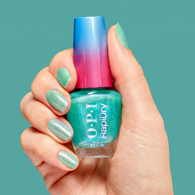 OPI Speed of Bright texture close-up highlighting mica shimmer and luminous finish