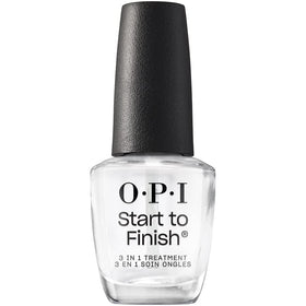 OPI Start to Finish front bottle showing sleek packaging and quick-dry benefit