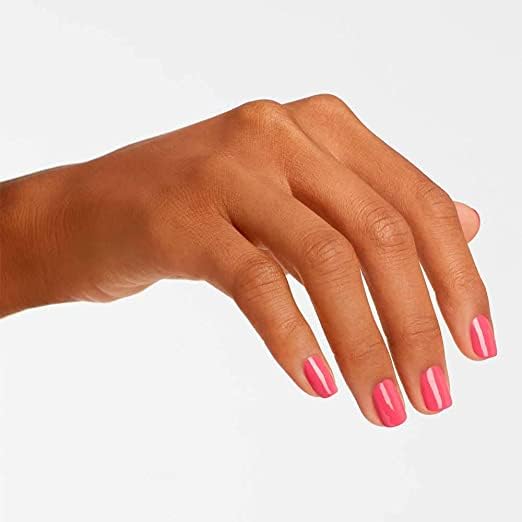 OPI painted nails in use demonstrating glossy, chip-resistant finish