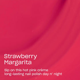 OPI color swatch wheel with Strawberry Margarita demonstrating opaque hot-pink coverage