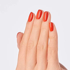 Close-up of OPI polish surface highlighting subtle copper metallic sheen