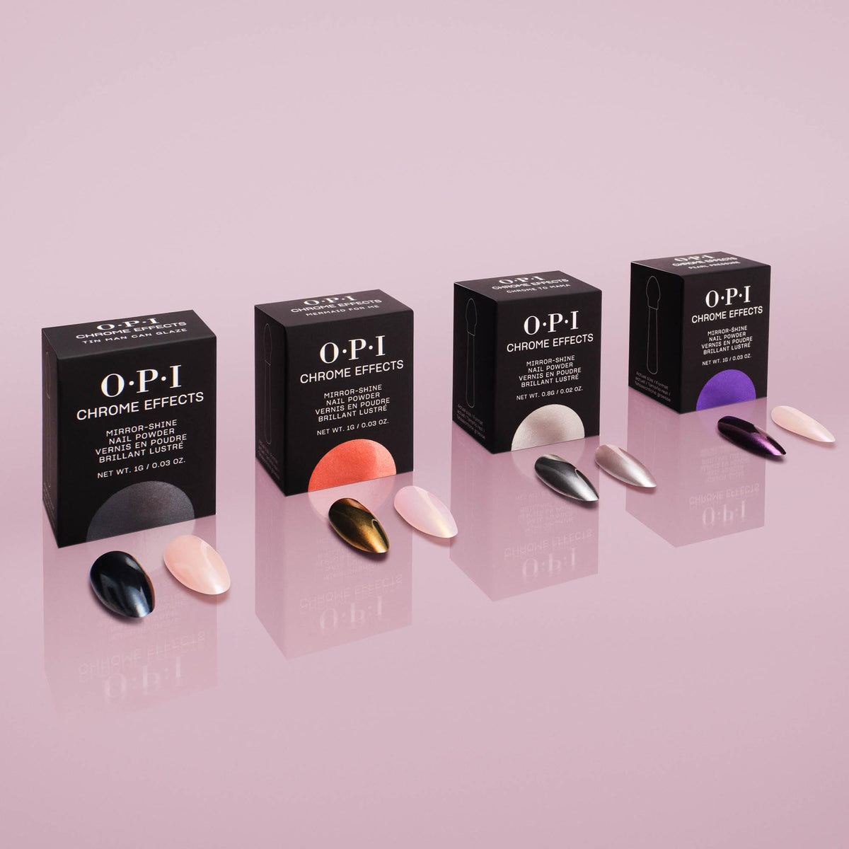 Lifestyle image of finished manicure using OPI Tin Man Can Glaze for polished, high-shine look