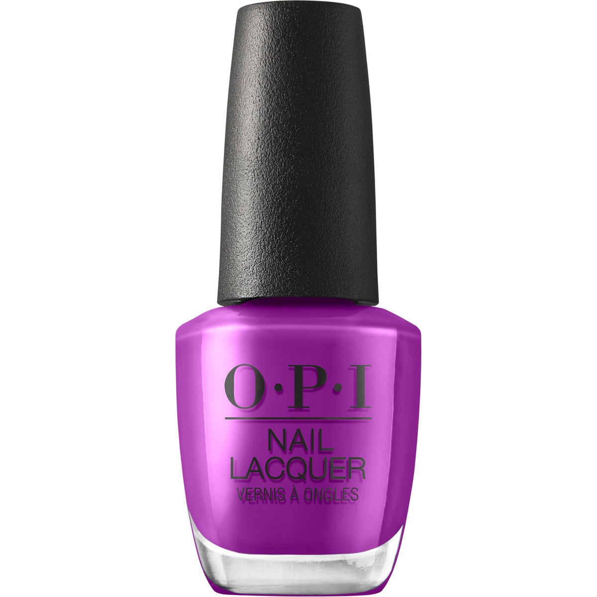 OPI bottle front view showing vibrant violet crème and glossy benefit