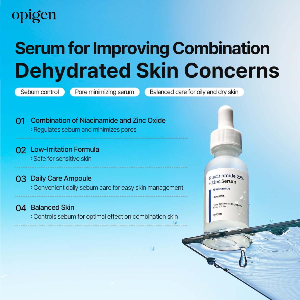opigen label closeup showing ingredients and concentration