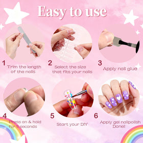 OPkssnails painted design example on short nails demonstrating creative customization options