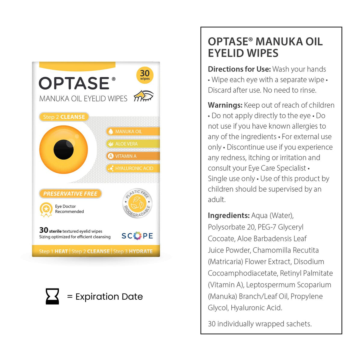 Optase single sachet open ready to use, convenient and sterile