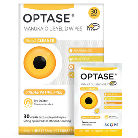 Optase front packaging showing 30-count benefits and branding