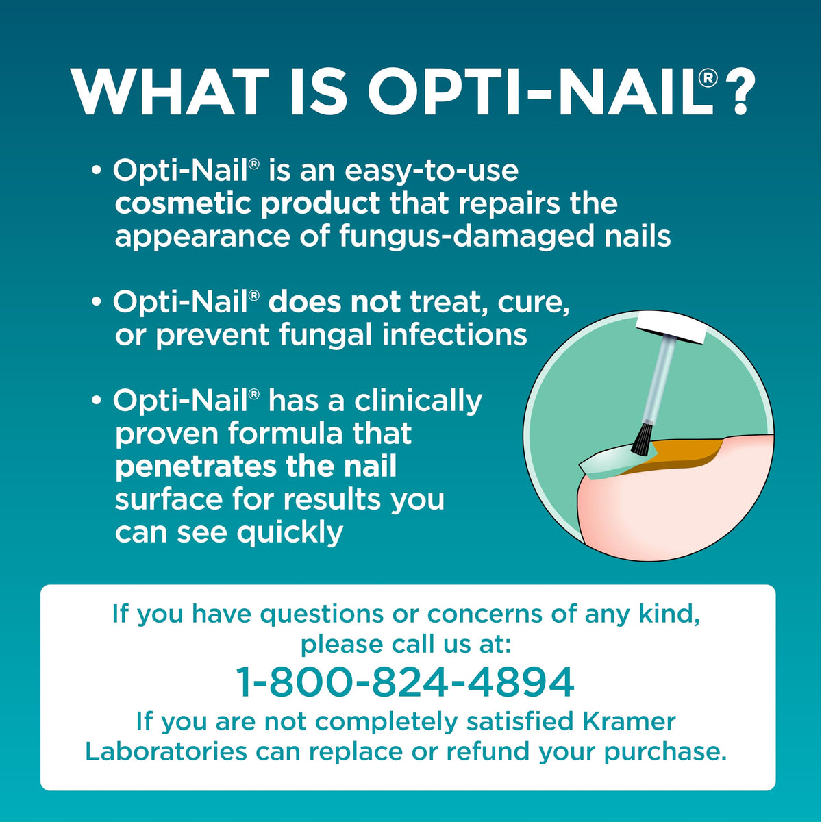 Opti-Nail close-up of liquid texture on nail illustrating smoothing and brightening effect