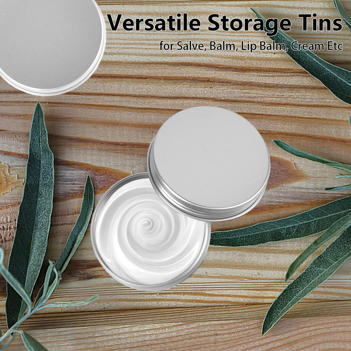 Opvixi tins displayed with cosmetics showing customization and retail use