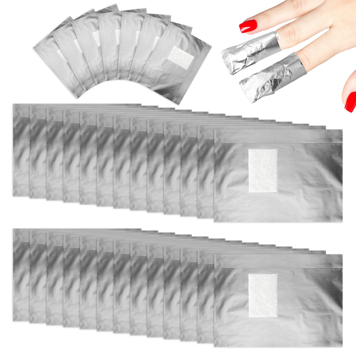 Opvixi front packaging showing 400-piece foil wraps for fast polish removal