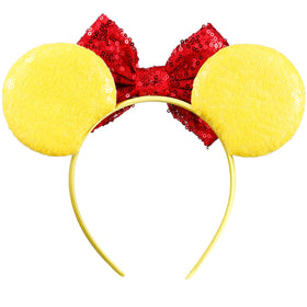 Opzzqz ears close-up reveals glitter texture and sturdy construction for long wear