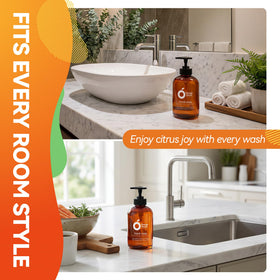 ORANGE HOUSE hand washing action demonstrating effective clean and soft skin
