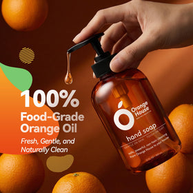 ORANGE HOUSE label close-up highlighting ingredients and clear ingredient list