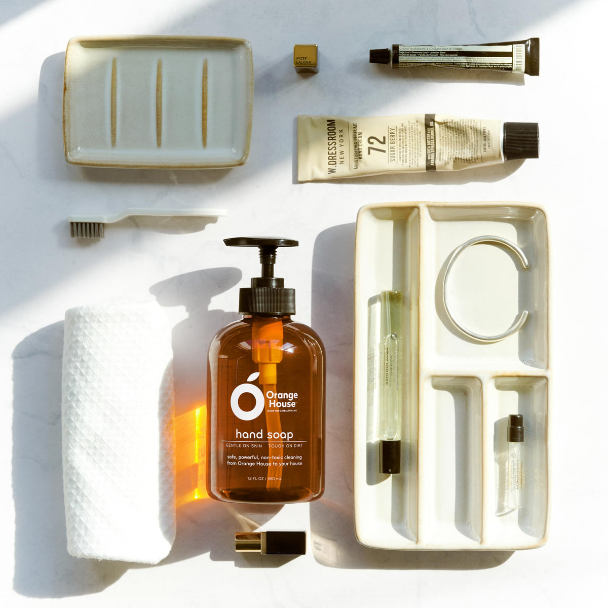 ORANGE HOUSE recyclable packaging details showing eco-friendly waste reduction