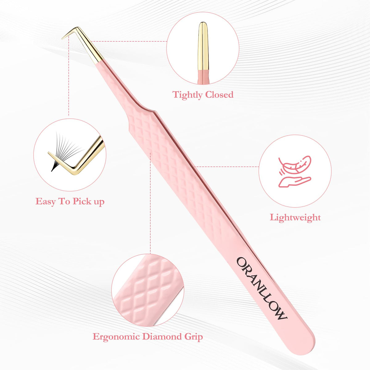 Oranllow tweezers inside leather pouch, organized safe transport benefit