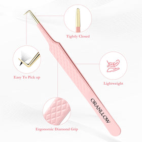 Oranllow tweezers inside leather pouch, organized safe transport benefit