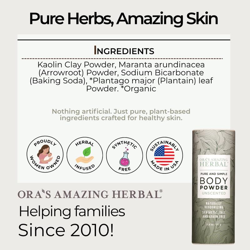 Ora's Amazing Herbal used as dry shampoo to reduce oil at roots