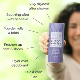 Ora's Amazing Herbal close-up powder texture for silky absorption benefit