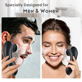 Orauley brush heads arranged showing four interchangeable options and versatility