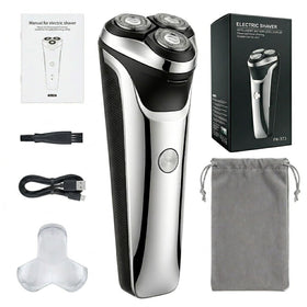 Ordele electric razor front view shows gunmetal finish and ergonomic grip benefit