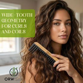 ORÉN'S comb styled on bathroom counter illustrating daily grooming convenience