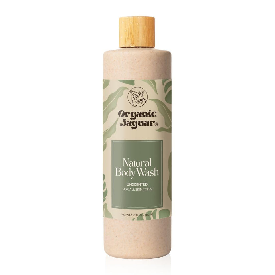 Organic Jaguar front bottle showing label and 13.5 fl oz size, clear view of product
